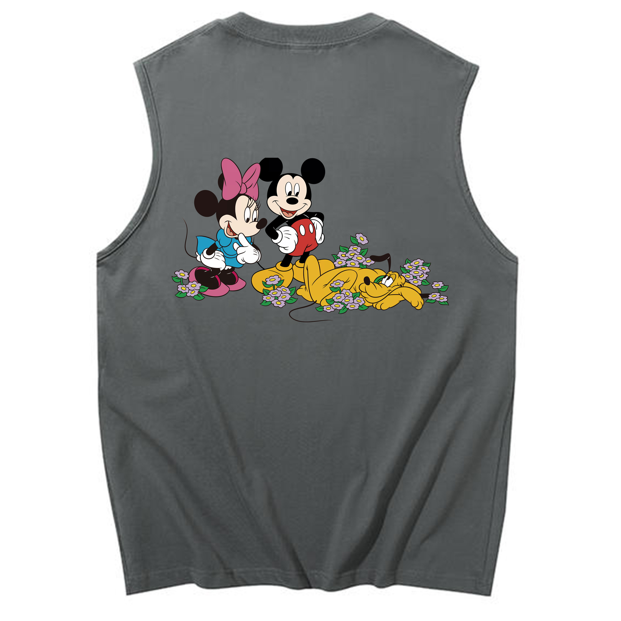 （画像用） ミッキーマウス Mickey Mouse コットン100％タンクトップ（背面プリント）